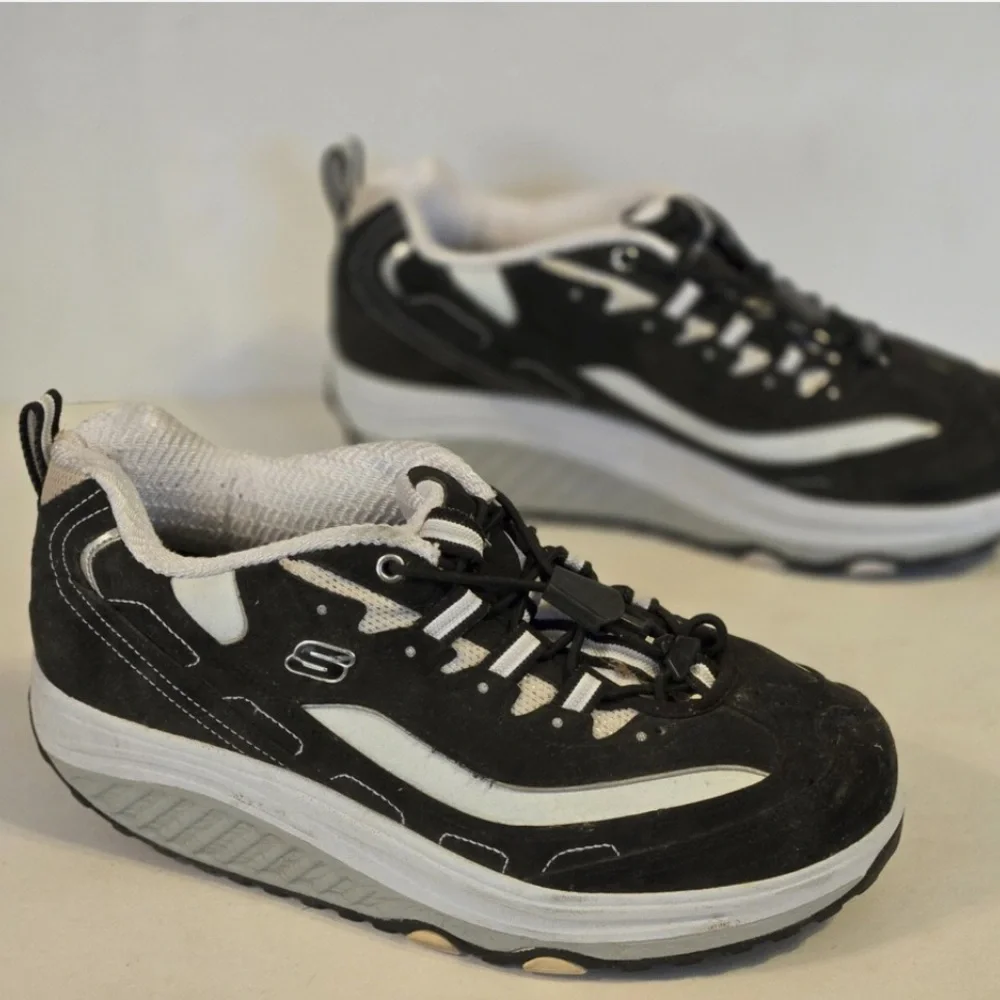 Vintage Skechers™ Shape-Ups Fitness Shoes Rocker Black White 11809 Women Sz 9.5